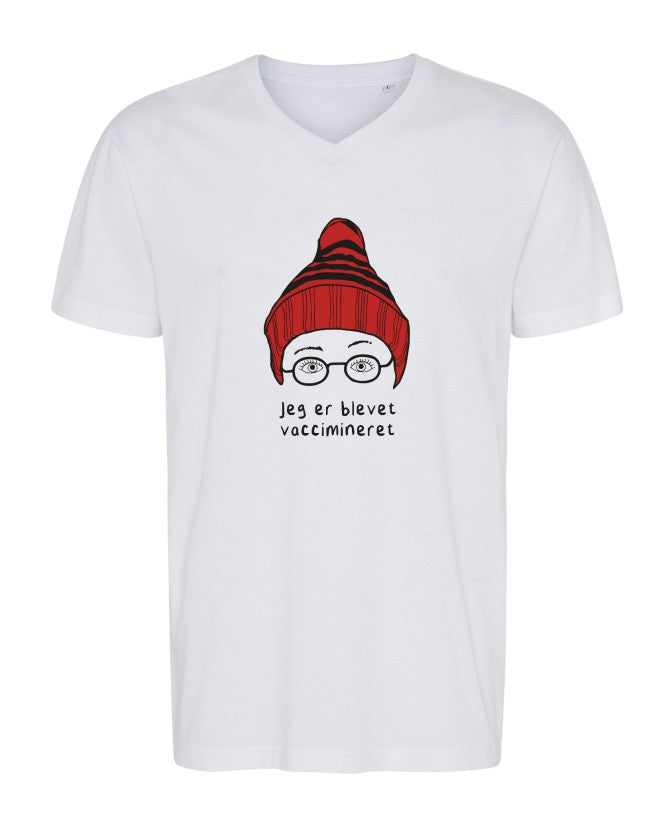 HERRE T-SHIRT V-HALS - VACCIMINERET │ Jeghedderpelle