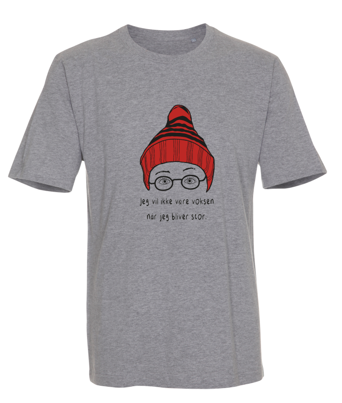 HERRE T-SHIRT - JEG VIL IKKE VÆRE VOKSEN Pelle