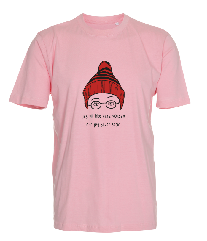 HERRE T-SHIRT - JEG VIL IKKE VÆRE VOKSEN Pelle