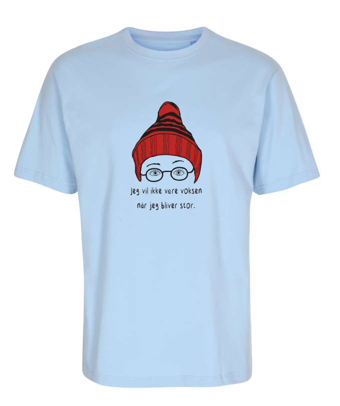 HERRE T-SHIRT - JEG VIL IKKE VÆRE VOKSEN Pelle