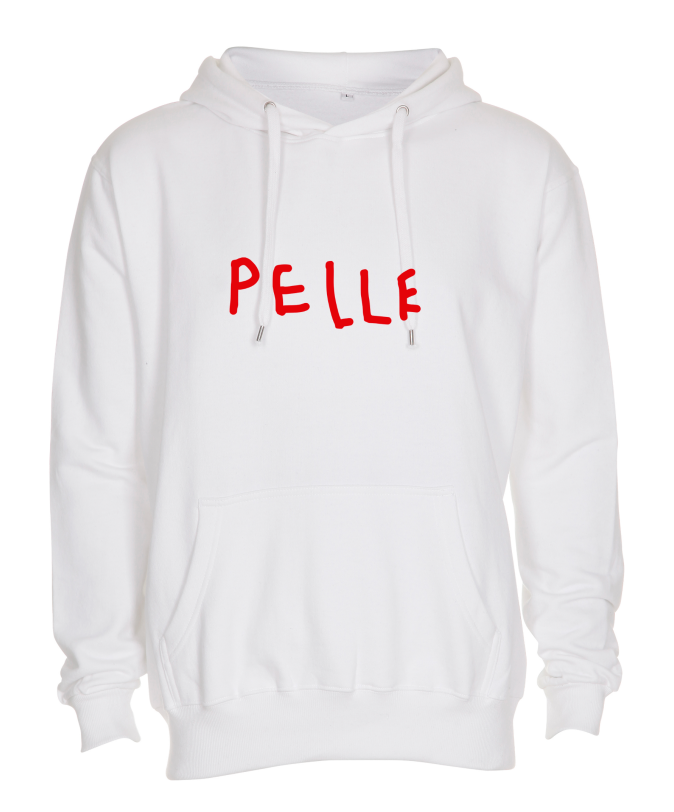 HÆTTETRØJE - PELLE TEKST Pelle