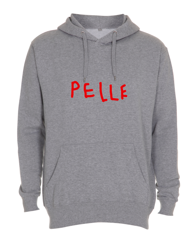 HÆTTETRØJE - PELLE TEKST Pelle
