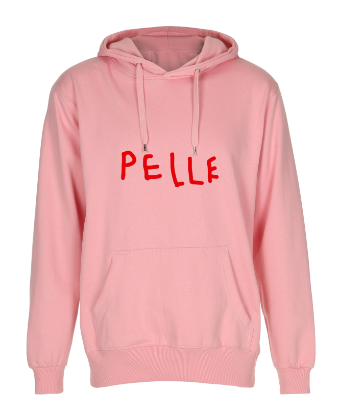 HÆTTETRØJE - PELLE TEKST Pelle