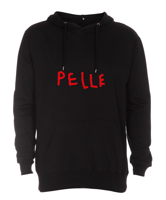 HÆTTETRØJE - PELLE TEKST Pelle