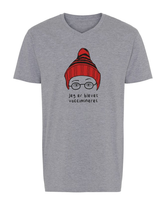 HERRE T-SHIRT V-HALS - VACCIMINERET │ Jeghedderpelle